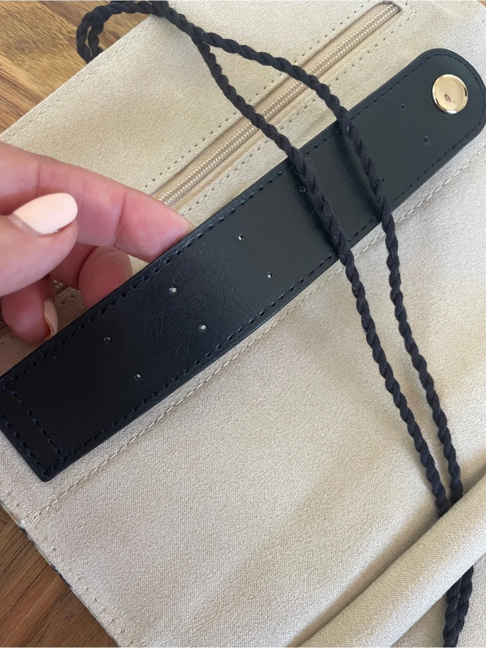 CHICO’S Leopard Cheetah Print Foldover Travel Jewelry Case with Tassel Wrap NWT - Picture 8 of 11